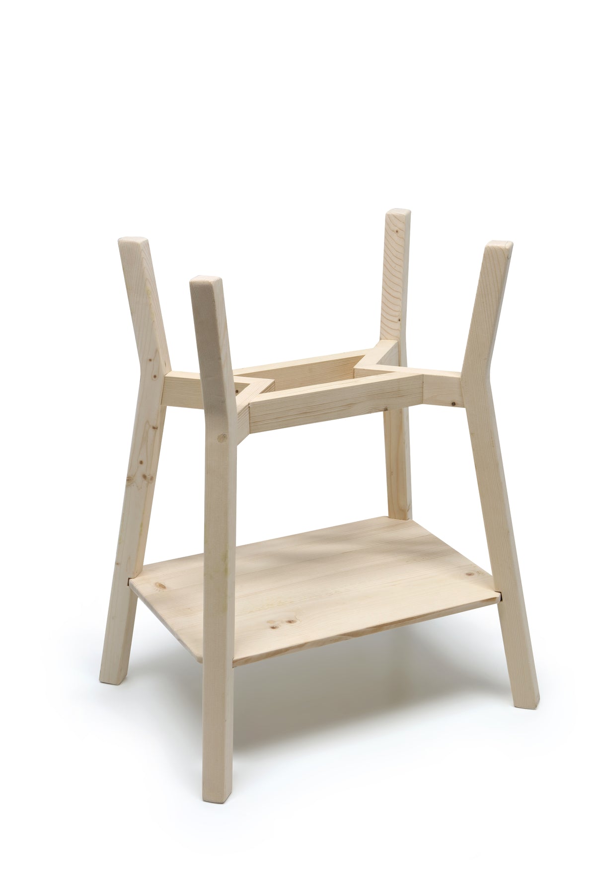 struttura portalavabo in legno Tinozza abete naturale con ripiano 