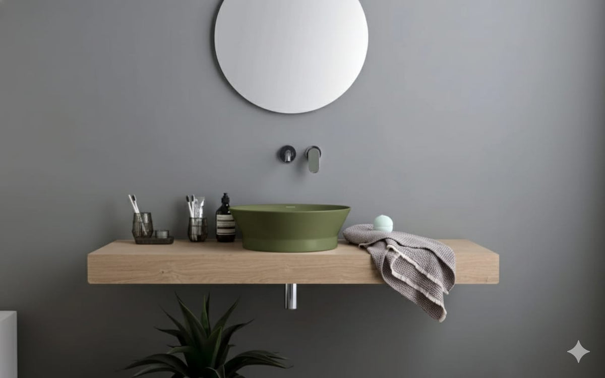 lavabo appoggio tondo Disco Edera