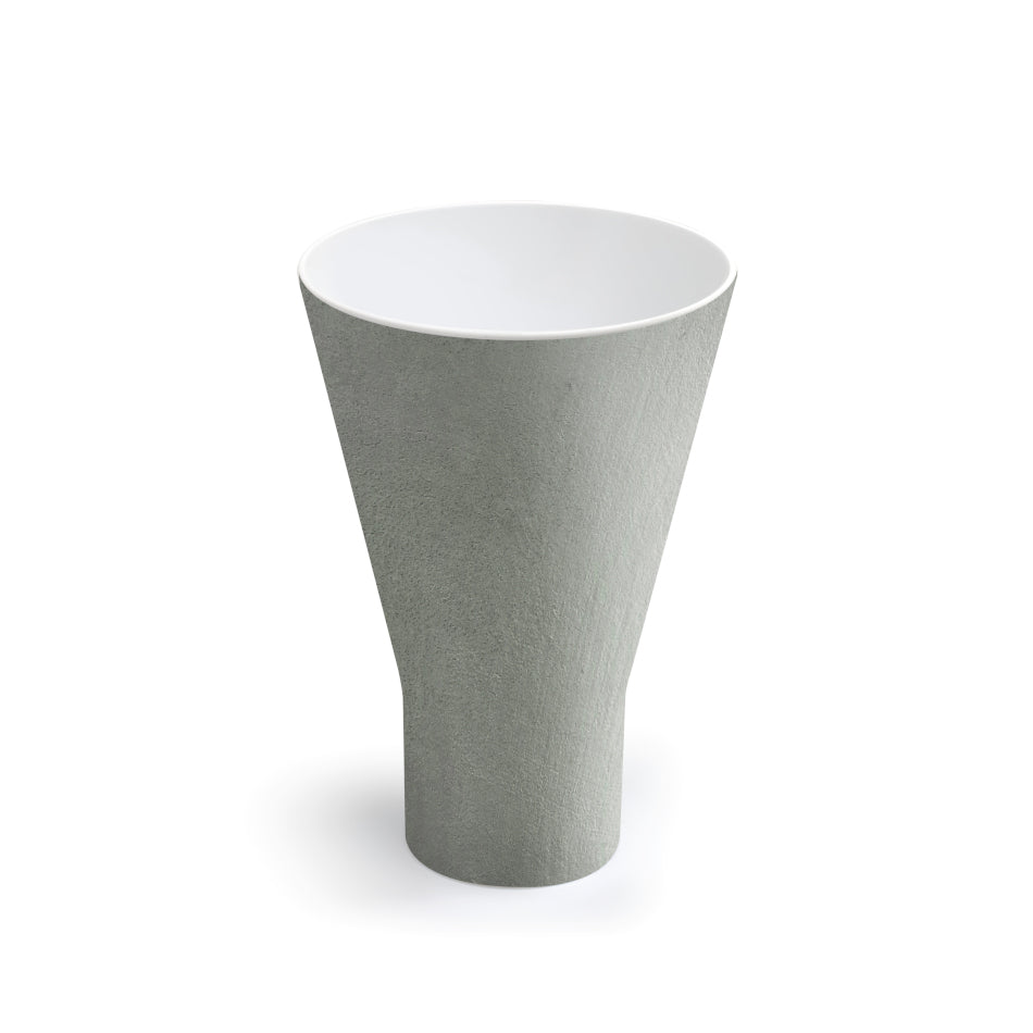 lavabo Torcione vasca bianco opaco esterno effetto cemento
