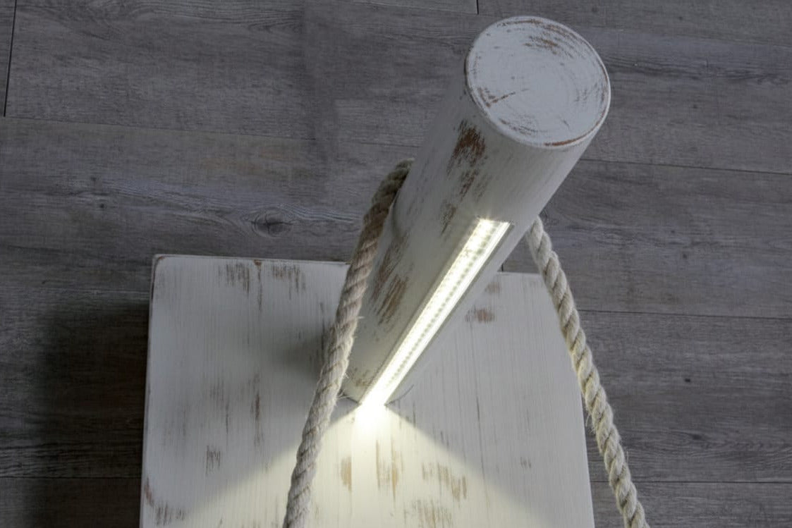 dettaglio luce Led mobile portalavabo Pozzo bianco decapé