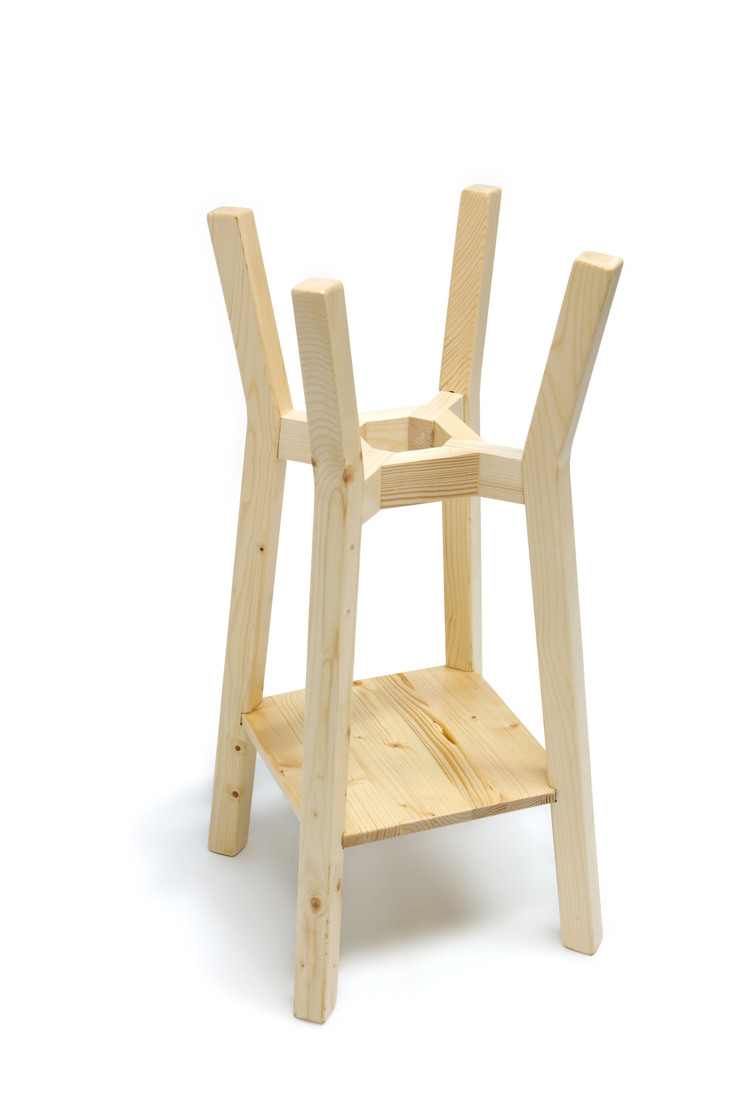 Struttura da terra alta in legno Bacile Cubo