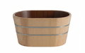 lavabo ovale Tinozza senza anelli in legno frassino