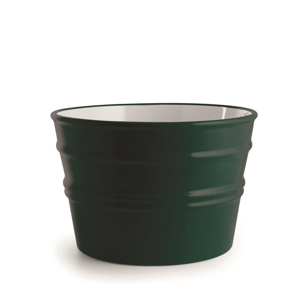 Ciotola in ceramica opaca verde scuro, design moderno e minimalista