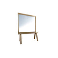 Mobile da terra in legno con specchio Tela Bacile