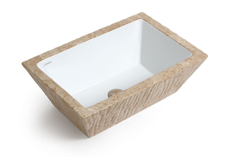 Lavabo Appoggio cm 60x40 Pietra